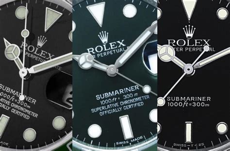 rolex submariner trop dial|rolex submariner dial variations.